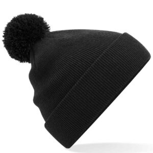 Beechfield Kids Original Pom Pom Beanie | Black
