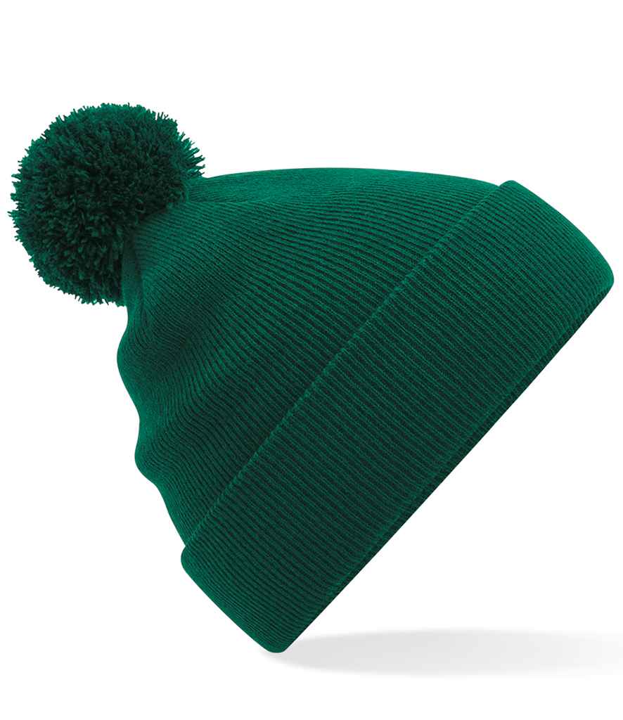 Beechfield Kids Original Pom Pom Beanie | Bottle Green