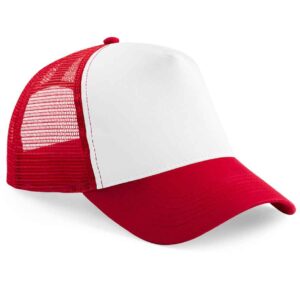 Beechfield Kids Snapback Trucker Cap | Classic Red/White