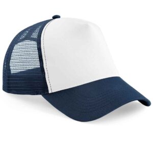 Beechfield Kids Snapback Trucker Cap | French Navy/White