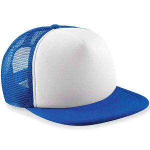 Beechfield Kids Vintage Snapback Trucker Cap | Bright Royal/White