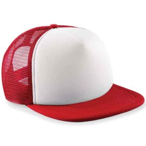 Beechfield Kids Vintage Snapback Trucker Cap | Classic Red/White