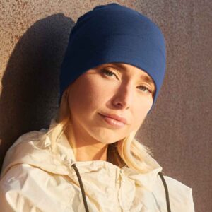 Beechfield Merino Beanie | Steel Blue