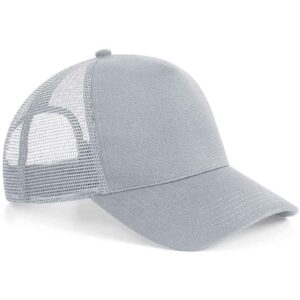 Beechfield Microknit Snapback Trucker Cap | Light Grey