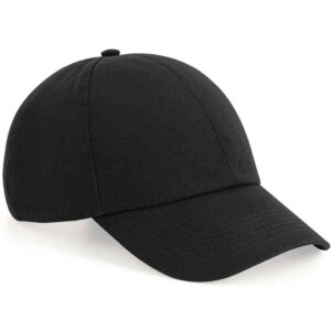 Beechfield Organic Cotton 6 Panel Cap | Black
