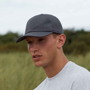 Beechfield Organic Cotton 6 Panel Cap | Graphite Grey