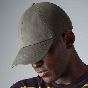 Beechfield Organic Cotton 6 Panel Cap | Olive Green