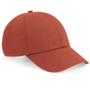 Beechfield Organic Cotton 6 Panel Cap | Terracotta