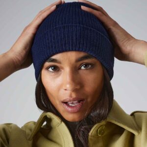 Beechfield Organic Cotton Beanie | Oxford Navy