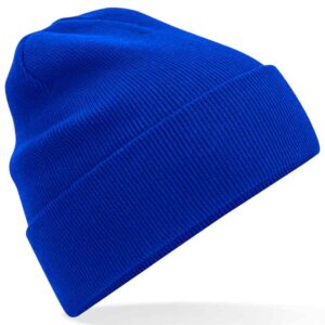Beechfield Organic Cotton Original Cuffed Beanie | Bright Royal