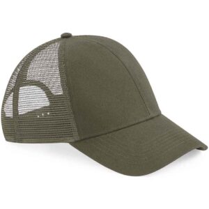 Beechfield Organic Cotton Trucker Cap | Olive Green