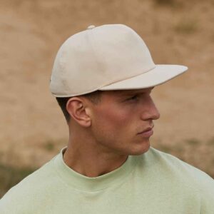 Beechfield Organic Cotton Unstructured 5 Panel Cap | Sand