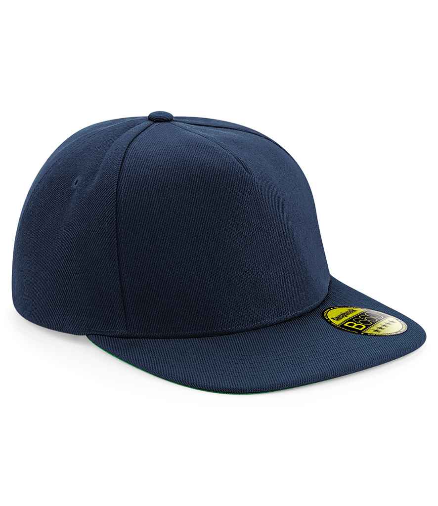 Beechfield Original Flat Peak Snapback Cap | French Navy/French Navy