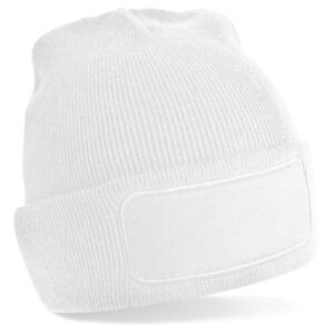 Beechfield Original Patch Beanie | White