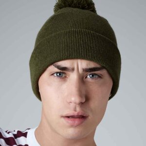 Beechfield Original Pom Pom Beanie | Moss Green