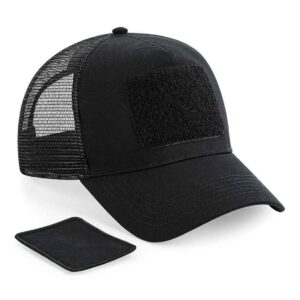 Beechfield Patch Snapback Trucker Cap | Black