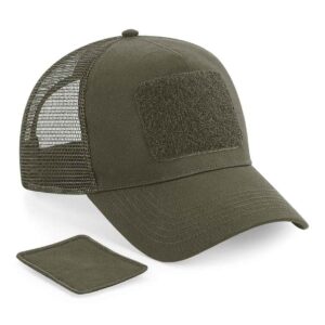 Beechfield Patch Snapback Trucker Cap | Military Green