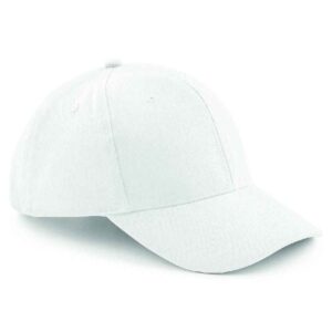 Beechfield Pro-Style Heavy Brushed Cotton Cap | White
