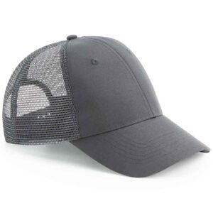 Beechfield Recycled 6 Panel Snapback Trucker Cap | Graphite Grey