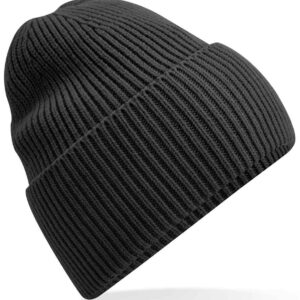 Beechfield Recycled Oversized Cuffed Beanie | Charcoal