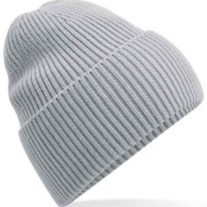 Beechfield Recycled Oversized Cuffed Beanie | Light Grey
