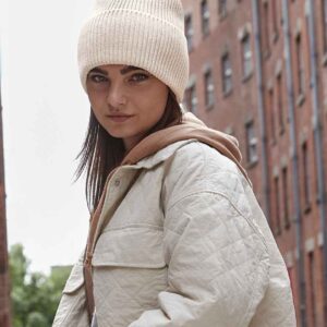Beechfield Recycled Oversized Cuffed Beanie | Oatmeal