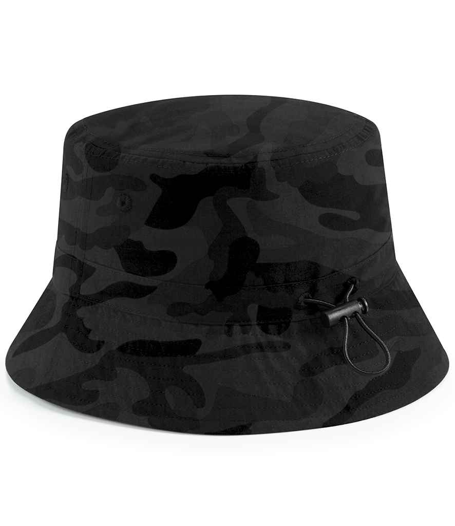Beechfield Recycled Polyester Bucket Hat | Midnight Camo - Image 2