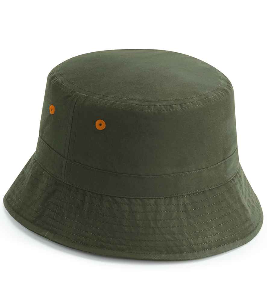 Beechfield Recycled Polyester Bucket Hat | Olive Green - Image 2