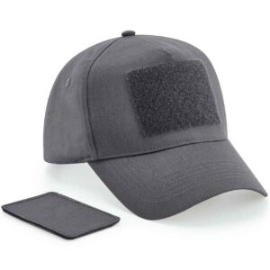 Beechfield Removable Patch 5 Panel Cap | Graphite Grey