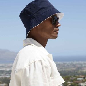 Beechfield Reversible Bucket Hat | French Navy/White
