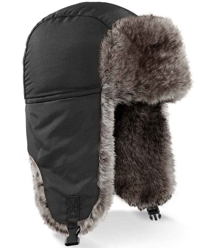 Beechfield Sherpa Hat | Black - Image 2