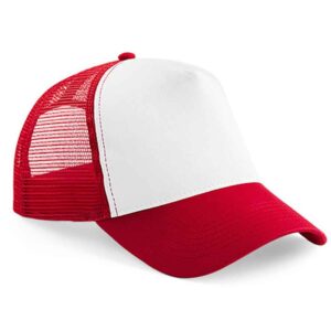 Beechfield Snapback Trucker Cap | Classic Red/White