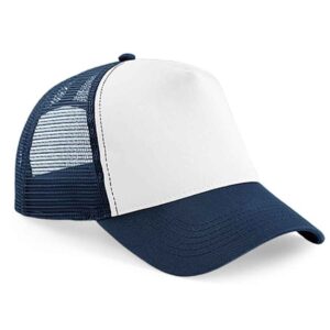 Beechfield Snapback Trucker Cap | French Navy/White