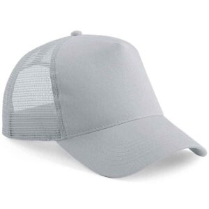Beechfield Snapback Trucker Cap | Light Grey/Light Grey