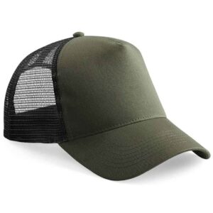 Beechfield Snapback Trucker Cap | Olive Green/Black