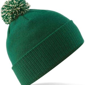 Beechfield Snowstar® Beanie | Bottle Green/Off White