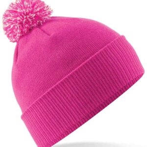 Beechfield Snowstar® Beanie | Fuchsia/Off White