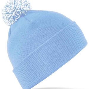 Beechfield Snowstar® Beanie | Sky Blue/White
