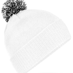 Beechfield Snowstar® Beanie | White/Black