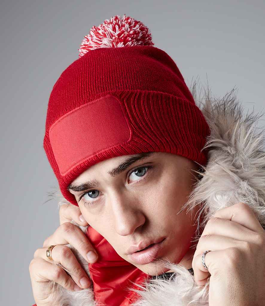 Beechfield Snowstar® Printers Beanie | Classic Red/Off White