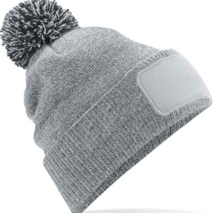 Beechfield Snowstar® Printers Beanie | Heather Grey/Black