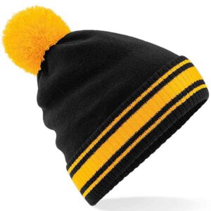 Beechfield Stadium Beanie | Black/Gold