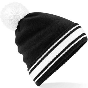Beechfield Stadium Beanie | Black/White