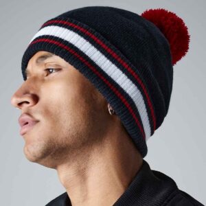 Beechfield Stadium Beanie | French Navy/Classic Red