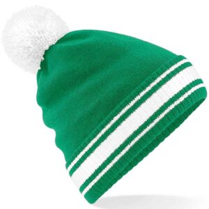 Beechfield Stadium Beanie | Kelly Green/White
