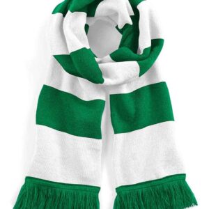 Beechfield Stadium Scarf | Kelly Green/White