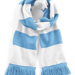Beechfield Stadium Scarf | Sky Blue/White