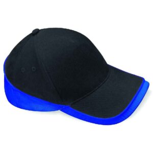 Beechfield Teamwear Competition Cap | Black/Bright Royal