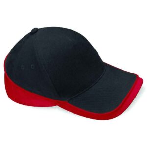 Beechfield Teamwear Competition Cap | Black/Classic Red