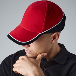 Beechfield Teamwear Competition Cap | Classic Red/Black/White